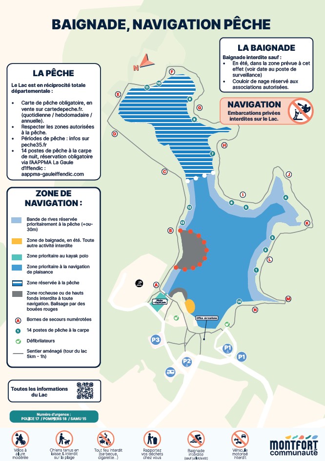 Plan navigation - Lac de Trémelin